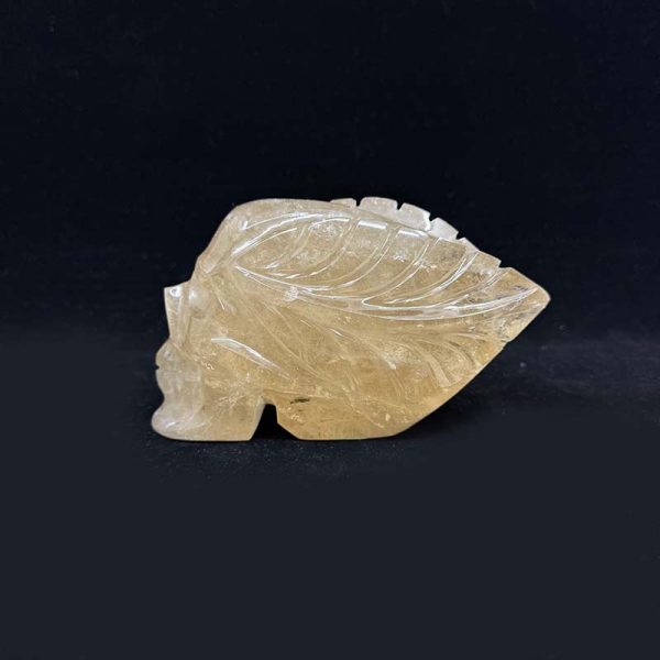 Citrine Skull with Leaves - Image 2